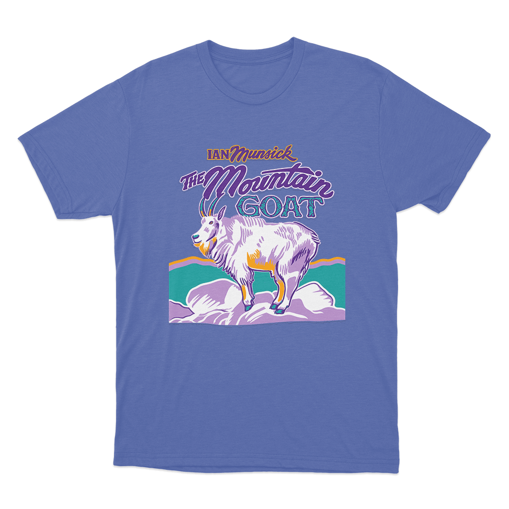 Mountain Goat Unisex T Shirt Blue Mountain Goat Unisex T Shirt Blue 1