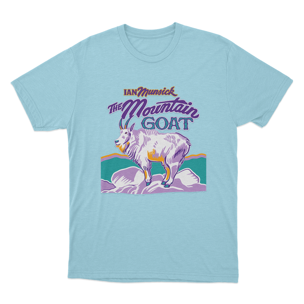 Mountain Goat Unisex T Shirt Sky Blue Mountain Goat Unisex T Shirt Sky Blue