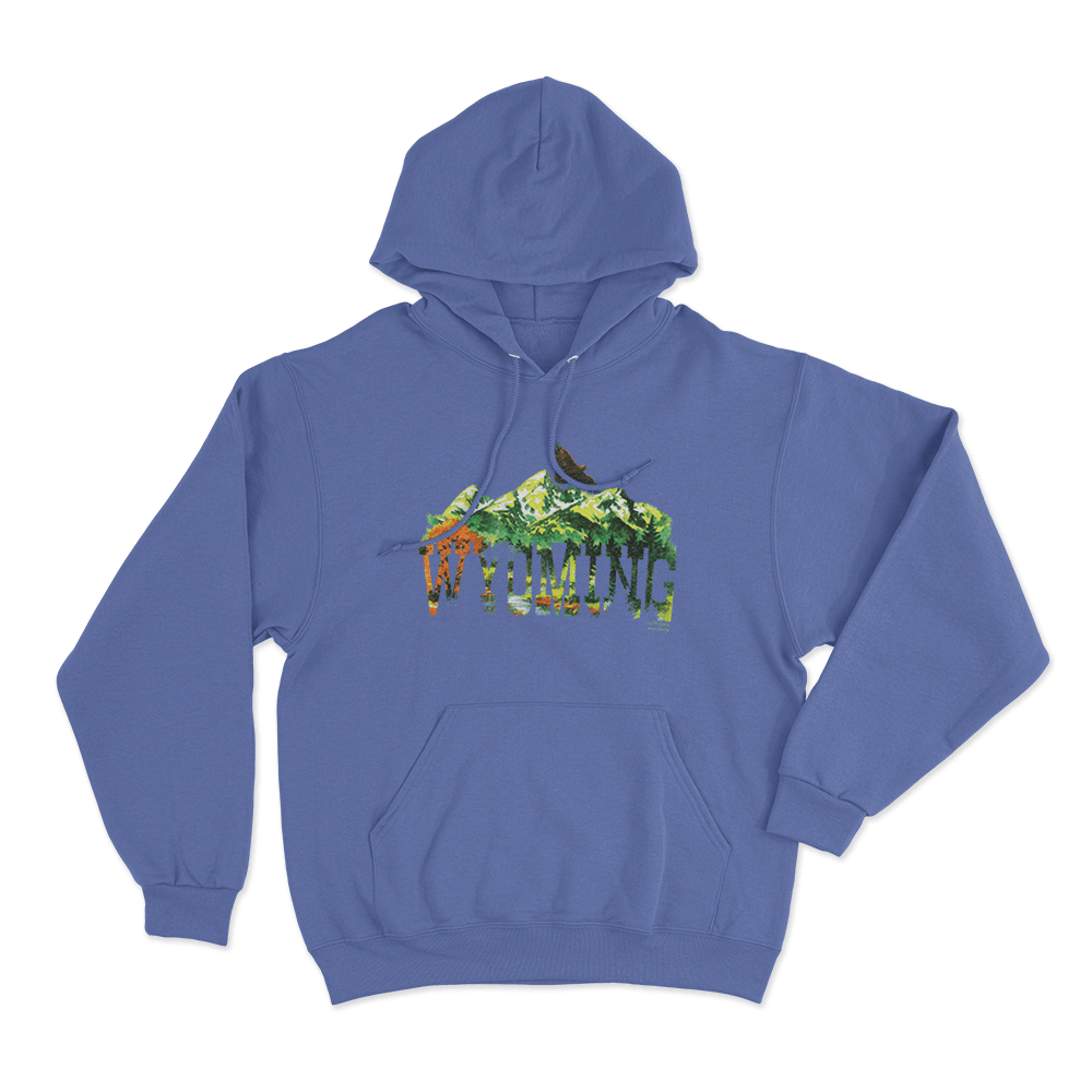 Wyoming Unisex Hoodie Blue Wyoming Unisex Hoodie Blue
