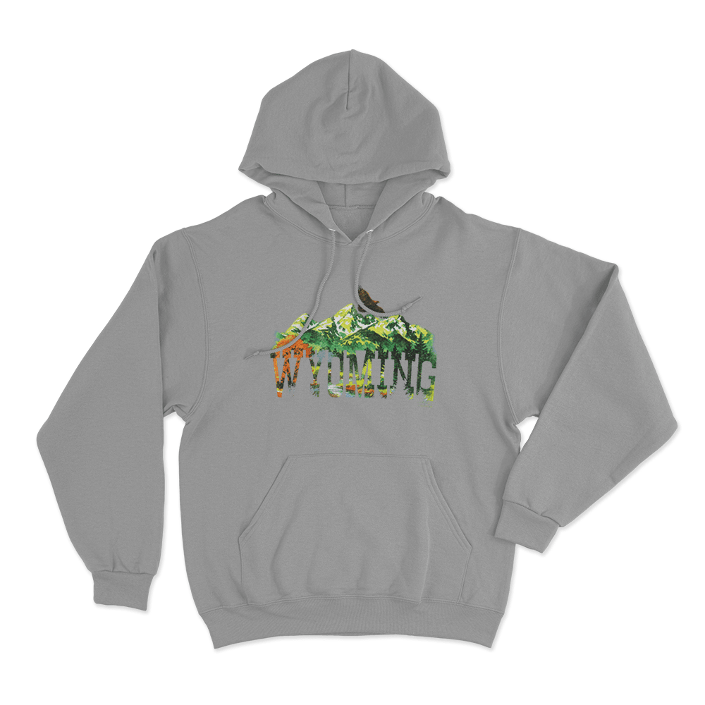 Wyoming Unisex Hoodie Grey Wyoming Unisex Hoodie Grey