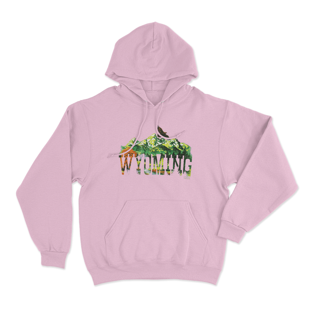 Wyoming Unisex Hoodie Pink Wyoming Unisex Hoodie Pink