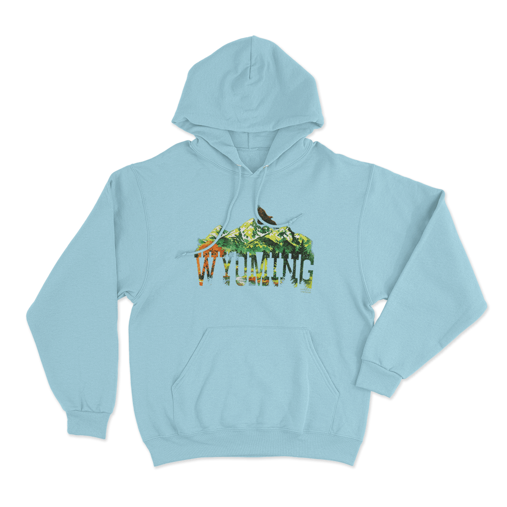 Wyoming Unisex Hoodie Sky Blue Wyoming Unisex Hoodie Sky Blue