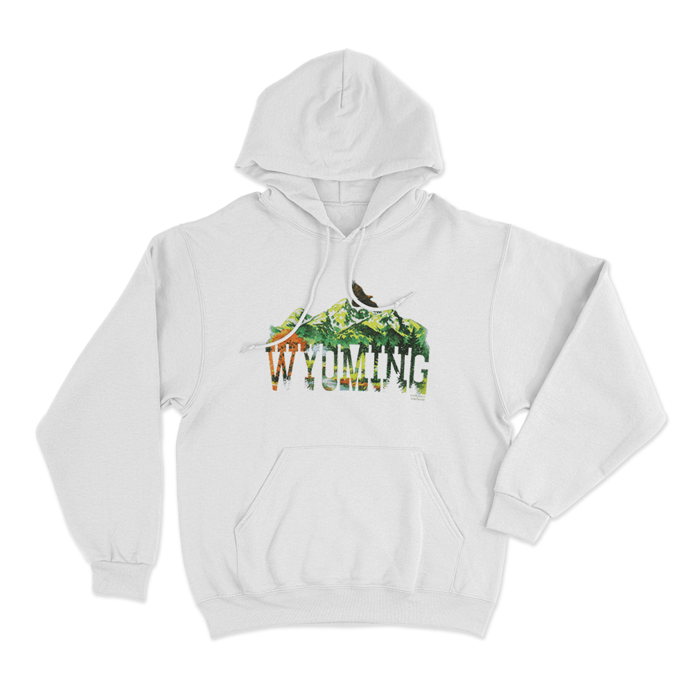 Wyoming Unisex Hoodie White Wyoming Unisex Hoodie White